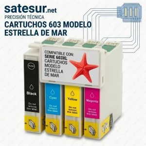 Cartucho de Tinta Genérico Serie 603XL (C13T03A) para Epson