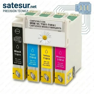 Cartucho de Tinta Genérico Epson Serie 18XL T1811 T1812 T1813 T1814