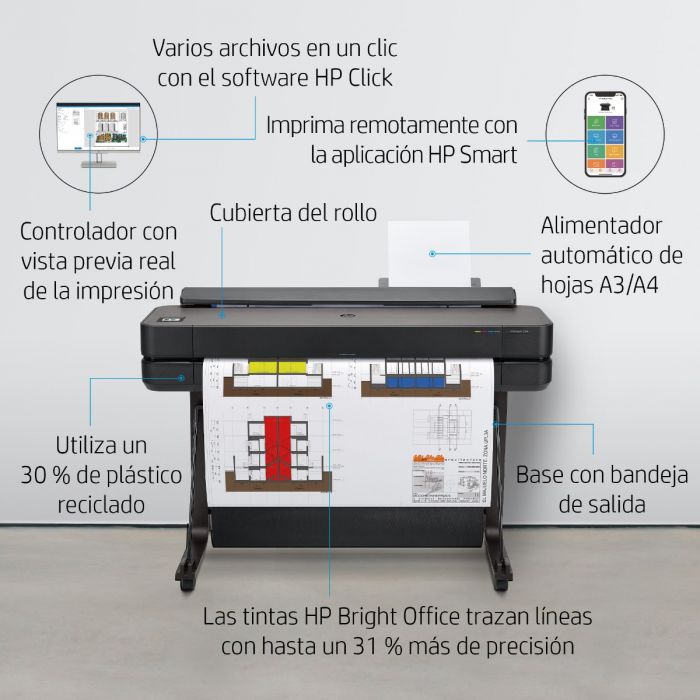 HP DesignJet T630 36-in Printer(Edición 2025) - Imagen 4
