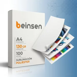 Papel de Sublimación A4 130gr Beinsen Secado Rápido 100 Hojas